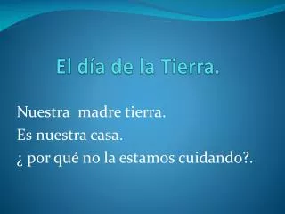 el d a de la tierra
