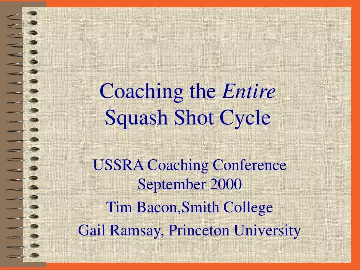 coaching the entire squash shot cycle