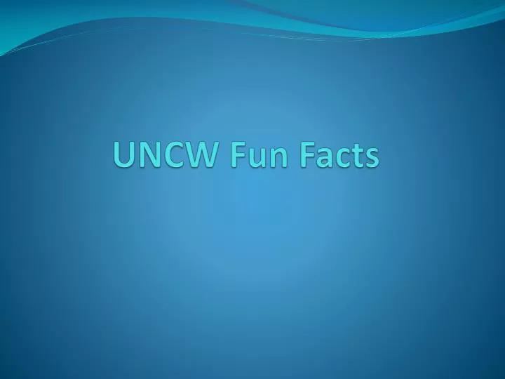 uncw fun facts