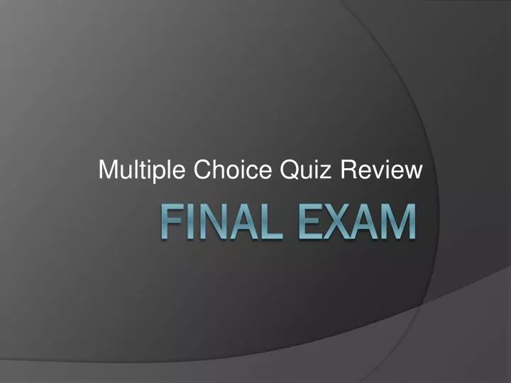 multiple choice quiz review