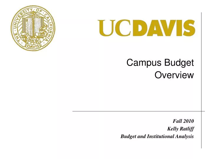 campus budget overview