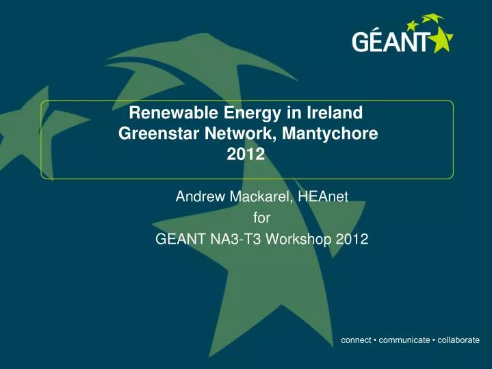 renewable energy in ireland greenstar network mantychore 2012