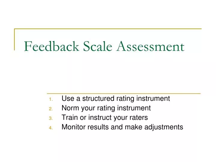 feedback scale assessment