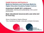 Enhancing Learning and Collaboration Through Open Educational Resources in Health Education - slide 1