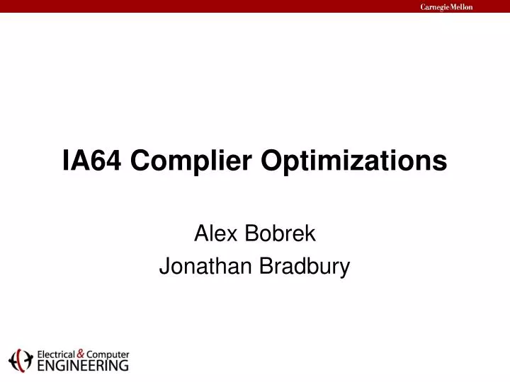 ia64 complier optimizations