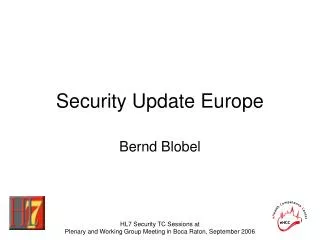 Security Update Europe