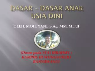 dasar dasar anak usia dini