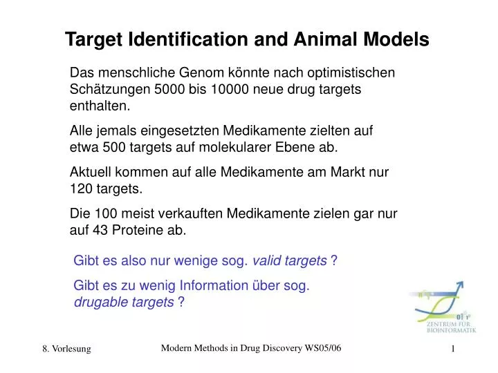 target identification and animal models