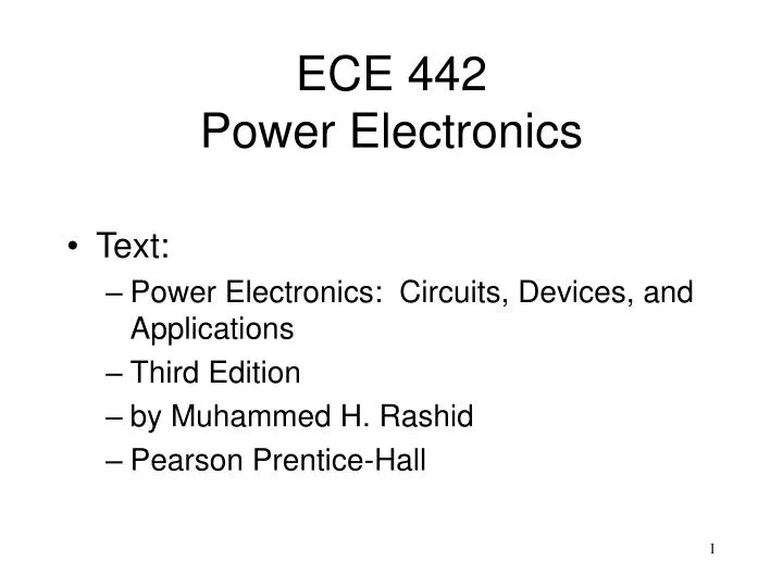 ece 442 power electronics