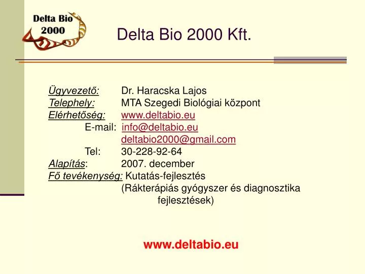 delta bio 2000 kft