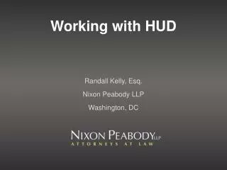 Working with HUD