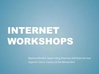 Internet Workshops