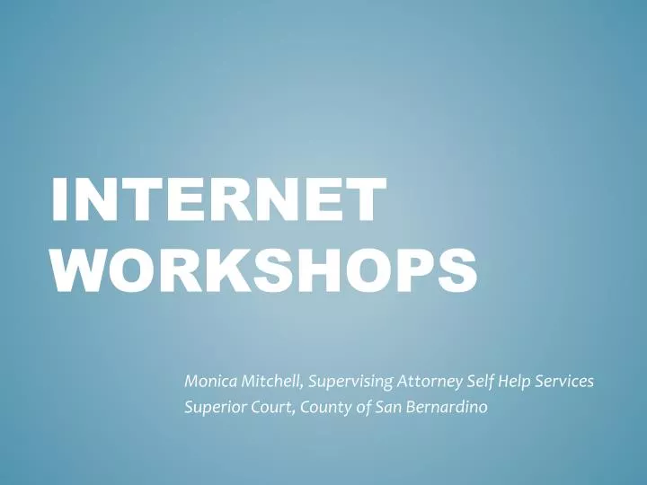 internet workshops