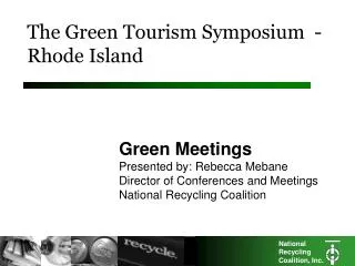 The Green Tourism Symposium - Rhode Island