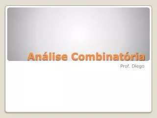 an lise combinat ria