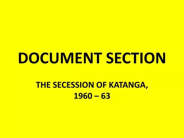 document section
