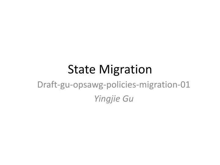 state migration
