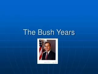 The Bush Years