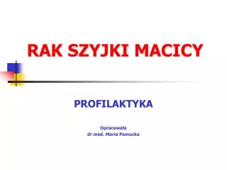 rak szyjki macicy