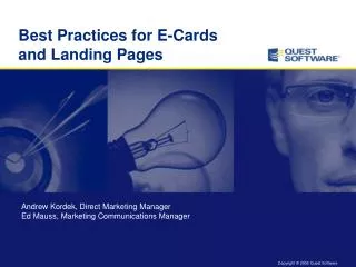 Best Practices for E-Cards and Landing Pages