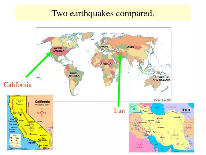 two earthquakes compared