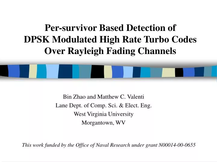per survivor based detection of dpsk modulated high rate turbo codes over rayleigh fading channels