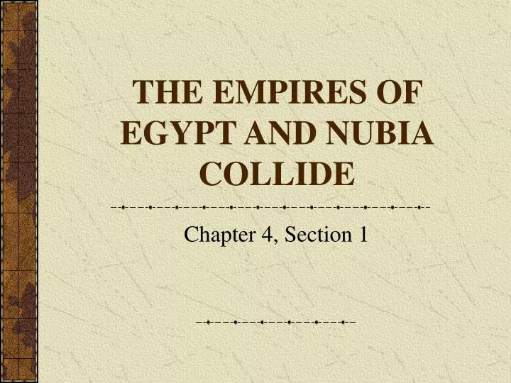 the empires of egypt and nubia collide