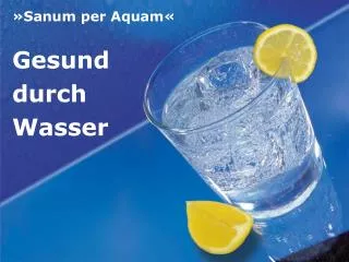 sanum per aquam