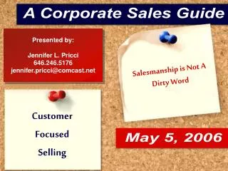 Salesmanship is Not A Dirty Word