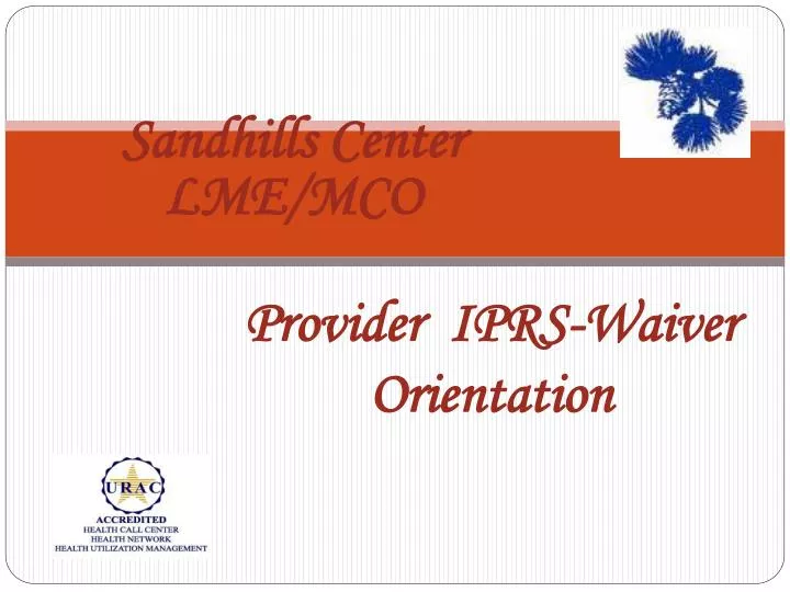 provider iprs waiver orientation