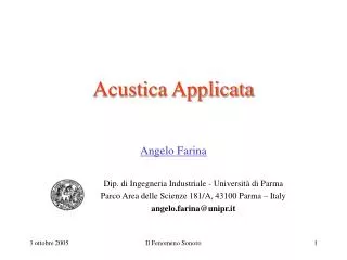 acustica applicata