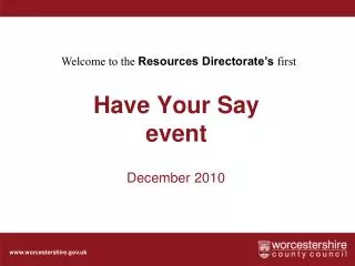 Have Your Say event