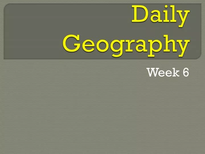 daily geography