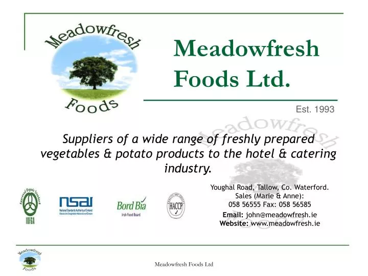 meadowfresh foods ltd