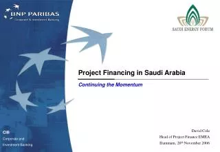Project Financing in Saudi Arabia