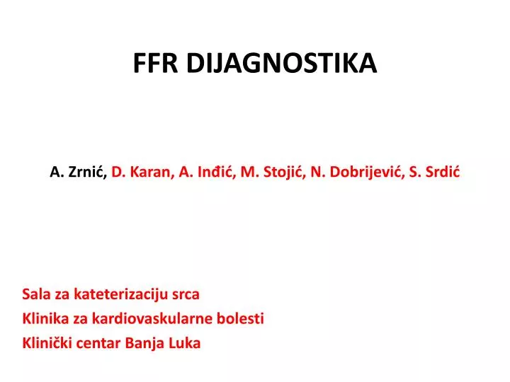 ffr dijagnostika