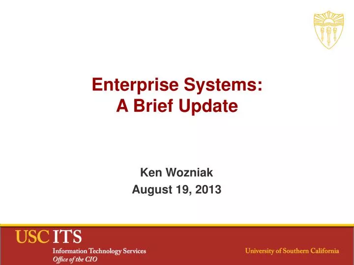 enterprise systems a brief update