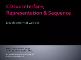 CD202 Interface, Representation &amp; Sequence Development of website
