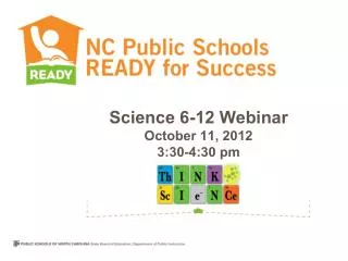 Science 6-12 Webinar October 11, 2012 3:30-4:30 pm