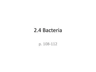 2.4 Bacteria