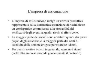 l impresa di assicurazione
