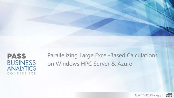 parallelizing large excel based calculations on windows hpc server azure