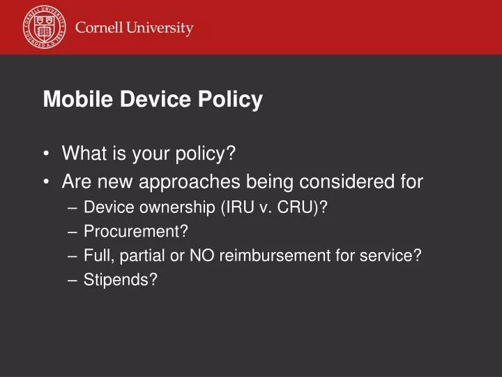 mobile device policy