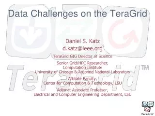 Data Challenges on the TeraGrid