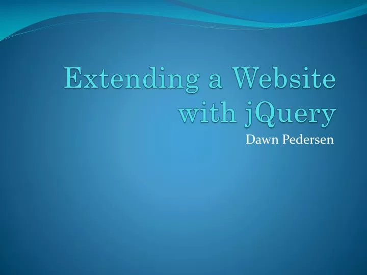 extending a website with jquery