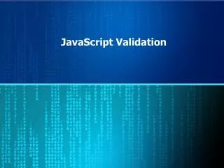 JavaScript Validation