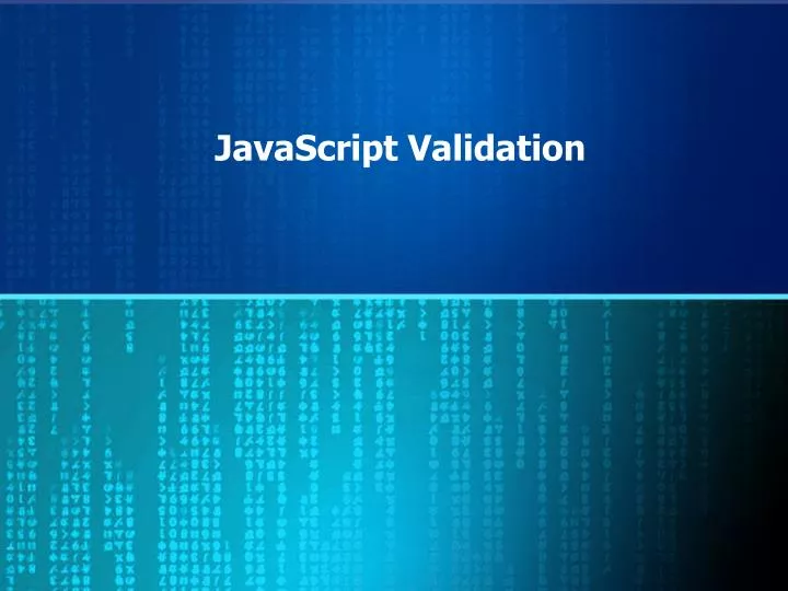 javascript validation