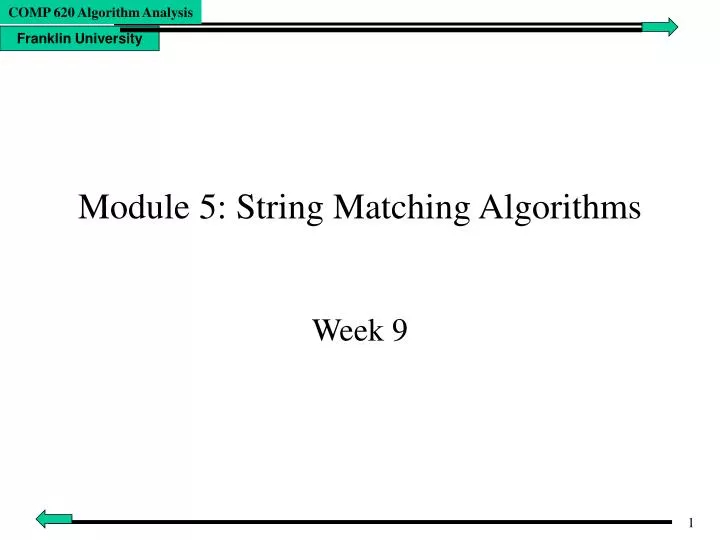 module 5 string matching algorithms