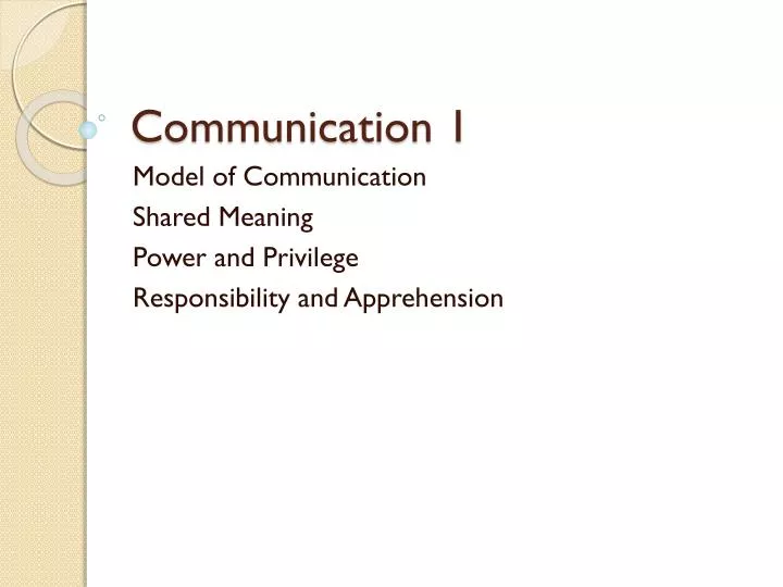 communication 1