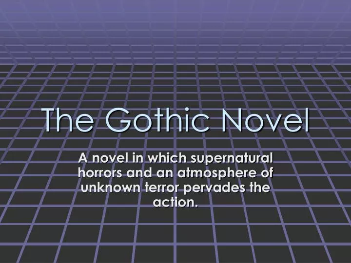 the gothic novel